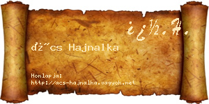 Ács Hajnalka névjegykártya