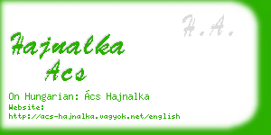 hajnalka acs business card